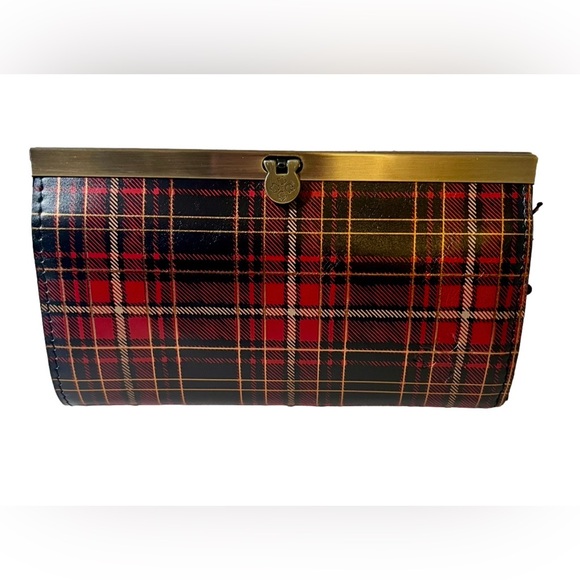 NWT Patricia Nash Tartan Cauchy Leather Framed Wallet - Picture 1 of 8